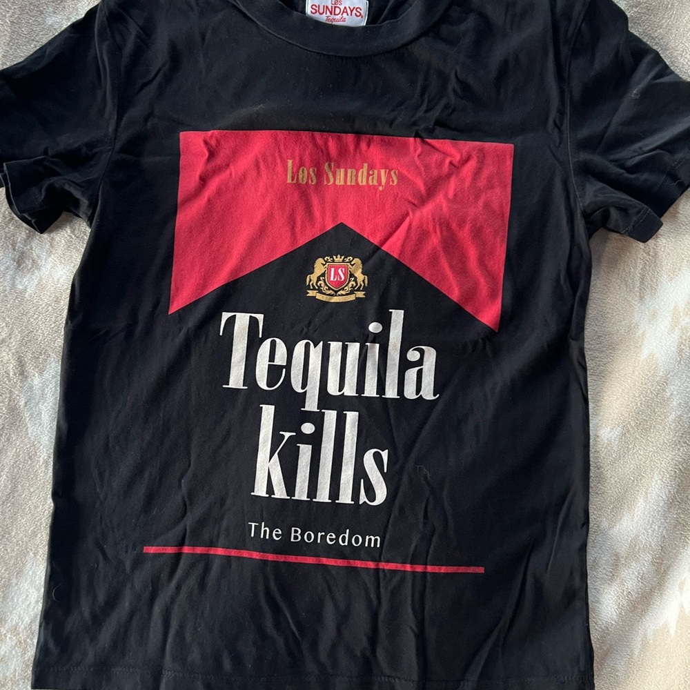 Sundays Black and Red Short Sleeve Tee